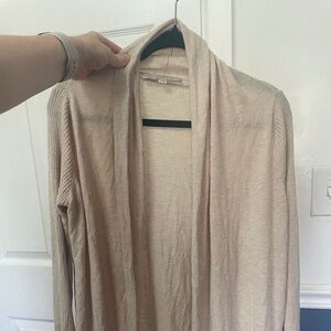 Sheer light cowl neckline cardigan